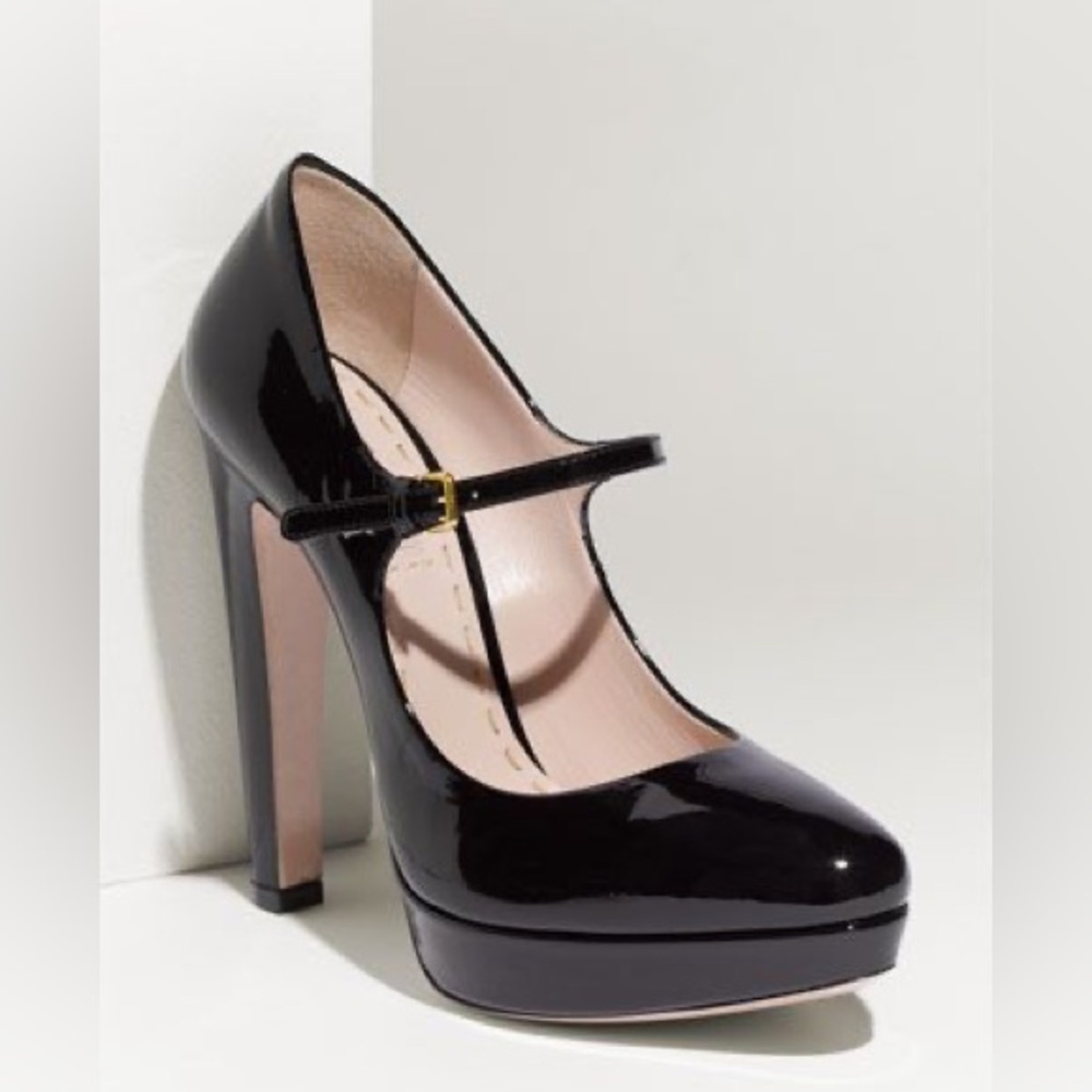 Miu Miu Black Patent Leather Heels